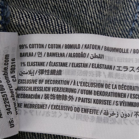 Hollister Low Rise Distressed Denim Jean Mini Skirt Junior 5/27 Blue - Picture 3 of 10